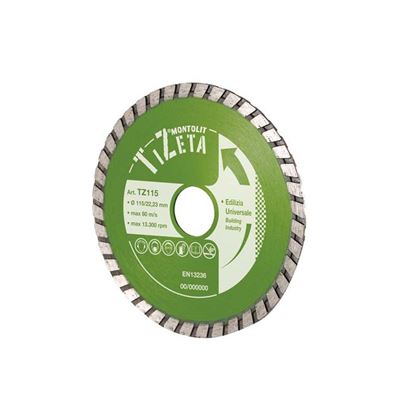 Immagine di DISCO DIAMANTATO, CORONA TURBO, PER MATERIALI EDILI, Ø 115 MM