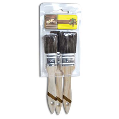 Immagine di KIT 3 PENNELLI, MANICO LEGNO 30-40-50, LEGNO