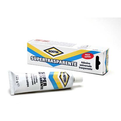 Immagine di ADESIVO BOSTIK SUPERTRASPARENTE, IDEALE ANCHE PER AMPIE SUPERFICI, TRASPARENTE, 125 GR