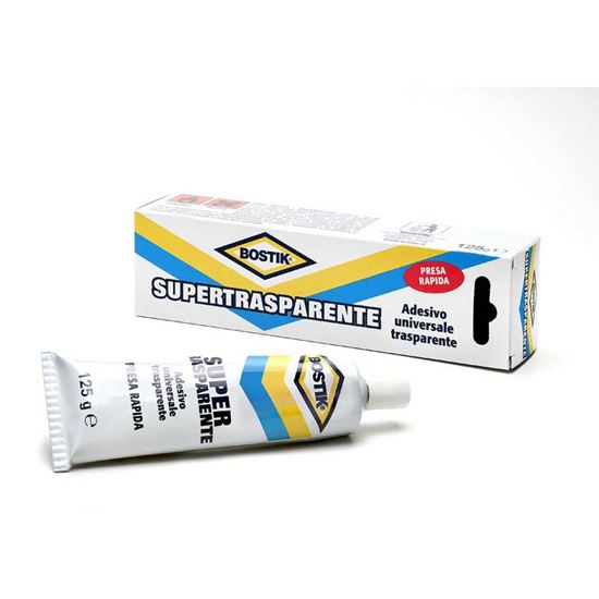 Immagine di ADESIVO BOSTIK SUPERTRASPARENTE, IDEALE ANCHE PER AMPIE SUPERFICI, TRASPARENTE, 125 GR