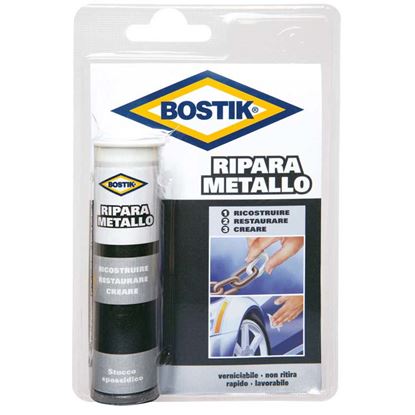 Immagine di STUCCO BOSTIK RIPARA METALLO, COLORE GRIGIO METALLO, 56 GR