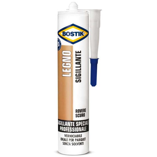 Immagine di SIGILLANTE BOSTIK LEGNO, PER INTERNO ED ESTERNO, 300 ML, COLORE ROVERE SCURO