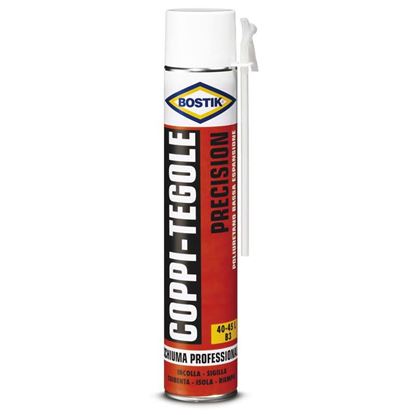 Immagine di SCHIUMA BOSTIK COPPI E TEGOLE PRECISION, MANUALE, X FISSARE COPPI, TEGOLE ED ELEMENTI DI COPERTURE, 0,75 LT