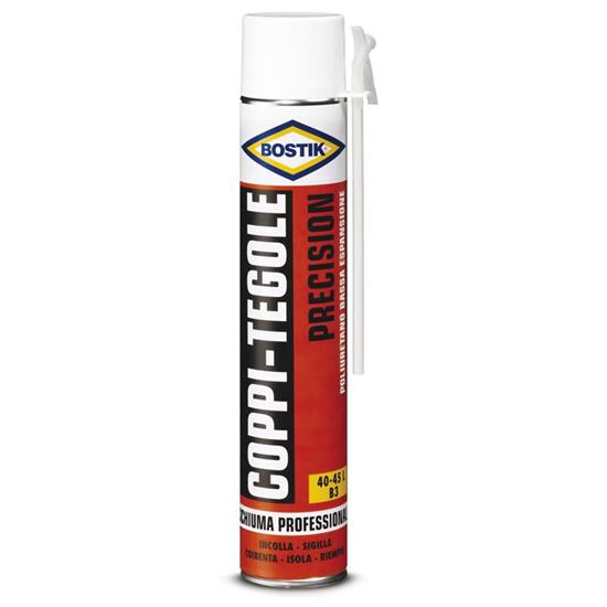 Immagine di SCHIUMA BOSTIK COPPI E TEGOLE PRECISION, MANUALE, X FISSARE COPPI, TEGOLE ED ELEMENTI DI COPERTURE, 0,75 LT