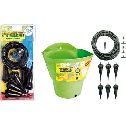 Immagine di KIT IRRIGAZIONE IL DISSETA PIANTE TEKNO, 6 GOCCIOLATORI, 5 METRI DI TUBO E 1 RACCORDO, LA RISERVA È DA 12 LT