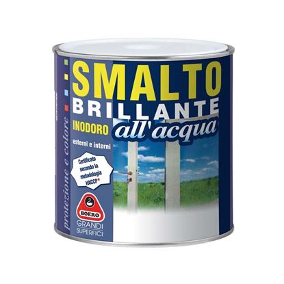 Immagine di SMALTO BRILLANTE ALL'ACQUA BOERO, 0,75 LT, COLORE BLU PULLMAN