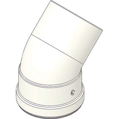 Immagine di CURVA ALLUMINIO 45°, CON GUARNIZIONE, MF Ø 80 MM