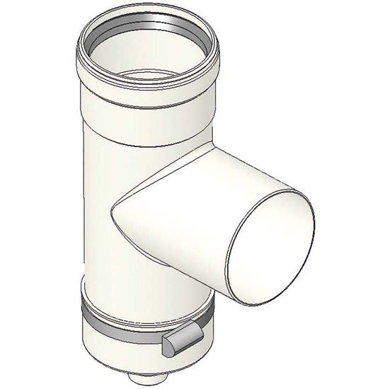 Immagine di RACCORDO A TEE, Ø 80 MM, TAPPO RACCOGLI CONDENSA
