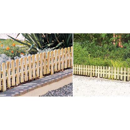 Immagine di RECINZIONE TWIG, SUPERIOR, BASSA LISCIA, IN LEGNO DI CONIFERA IMPREGNATO, LISTELLI VERTICALI 1,5X6,3 CM, 120XH30 CM