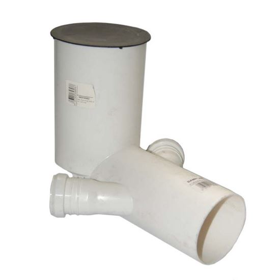 Immagine di CURVA PER WC PROLUNGATA HTSB, COLORE BIANCO, Ø 90 MM, CON 2 DERIVAZIONI Ø 40 MM