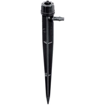 Immagine di GOCCIOLATORE RAIN, AUTOCOMPENSANTE, FACILE ISPEZIONE E PULIZIA, SU PICCHETTO, FINE LINEA, PORTATA 4 LT/H, CONF DA 5 PZ