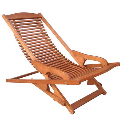 Immagine di SDRAIO RELAX, IN EUCALIPTO, TINTA NATURALE, 111X62XH72 CM, CARICO MASSIMO AMMISSIBILE 90 KG