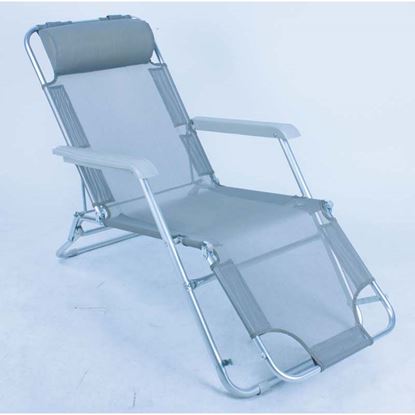 Immagine di SDRAIO ALLUNGABILE IN ALLUMINIO E TEXILENE, 99X61XH77 CM, COLORE GRIGIO