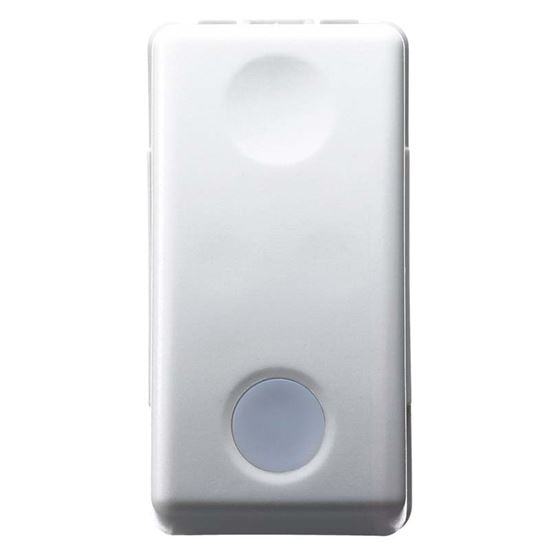 Immagine di PULSANTE SYSTEM UNIPOLARE GEWISS, 10A, LUMINOSO 230 V, COLORE BIANCO