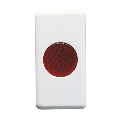 Immagine di SPIA DI SEGNALAZIONE GEWISS, SYSTEM SINGOLA, 12/24/250 V, ROSSO, COLORE BIANCO