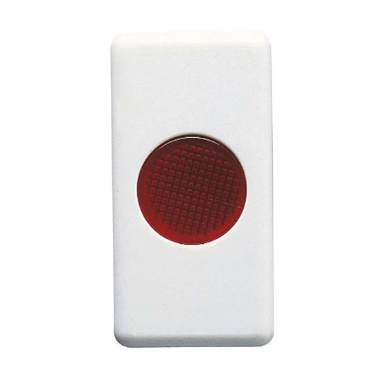Immagine di SPIA DI SEGNALAZIONE GEWISS, SYSTEM SINGOLA, 12/24/250 V, ROSSO, COLORE BIANCO