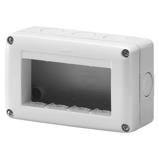 Immagine di CONTENITORE DA PARETE GEWISS, PER SERIE SYSTEM, IP40, 4 POSTI