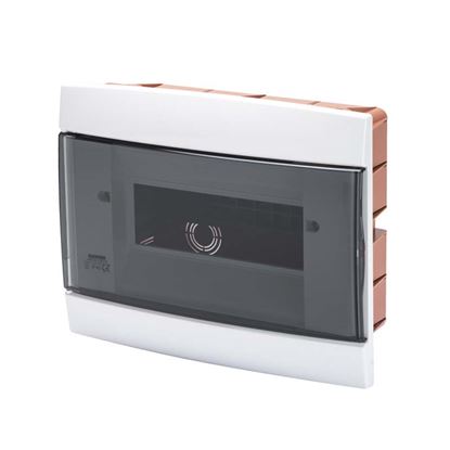 Immagine di CENTRALINO DA ARREDO GEWISS, INCASSO, COLORE BIANCO LATTE, 250X195X26 MM, 8 MODULI