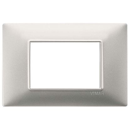 Immagine di PLACCA 3 MODULI, PLANA, COLORE NICHEL OPACO