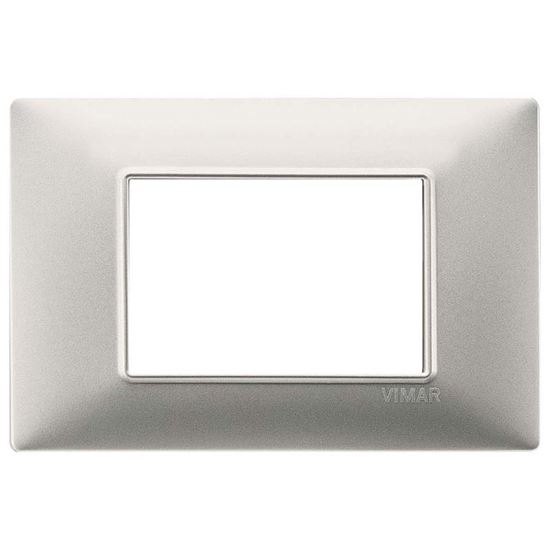 Immagine di PLACCA 3 MODULI, PLANA, COLORE NICHEL OPACO