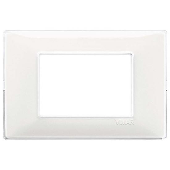 Immagine di PLACCA 3 MODULI, PLANA, COLORE REFLEX NEVE