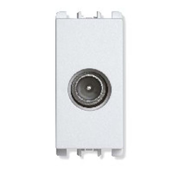 Immagine di PRESA TV DIRETTA, SIMON URMET NEA, ATTENUAZIONE 0,5 DB, MASCHIO, IEC 169-2, 1 MODULO, COLORE BIANCO