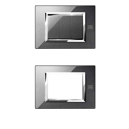 Immagine di PLACCA 4 MODULI, SIMON URMET NEA, FLEXA, IN TECNOPOLIMERO, COLORE BIANCO