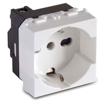 Immagine di PRESA UNIVERSALE MIX, 2P+T 10/16 A, ORIZZONTALE, COLORE BIANCO