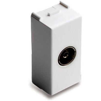 Immagine di PRESA TV MIX, 9,5 MM, PASSANTE FINALE, COLORE BIANCO