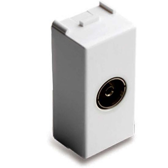 Immagine di PRESA TV MIX, 9,5 MM, PASSANTE FINALE, COLORE BIANCO