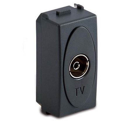 Immagine di PRESA TV MODO, 9,5 MM, PASSANTE FINALE, COLORE GRIGIO
