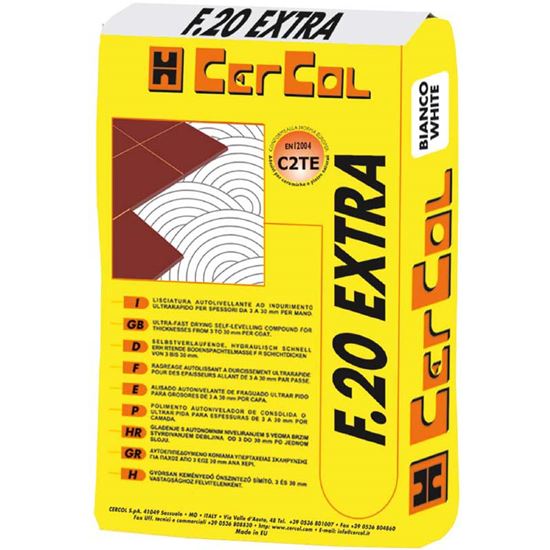 Immagine di COLLA, F20, SCIVOLAMENTO VERTICALE NULLO, 5 KG, COLORE BIANCO
