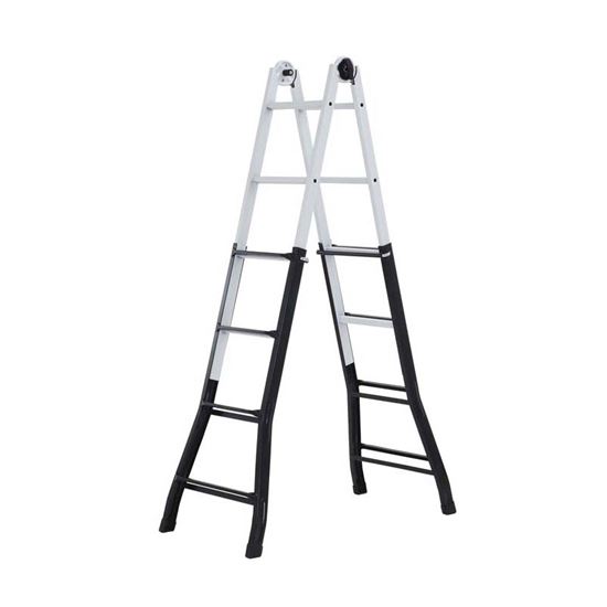 Immagine di SCALA TELESCOPICA ACCIAIO 4+4 GRADINI