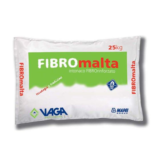 Immagine di FIBROMALTA, INTONACO FIBRORINFORZATO CON MICROFIBRE SACCO DA 25 KG