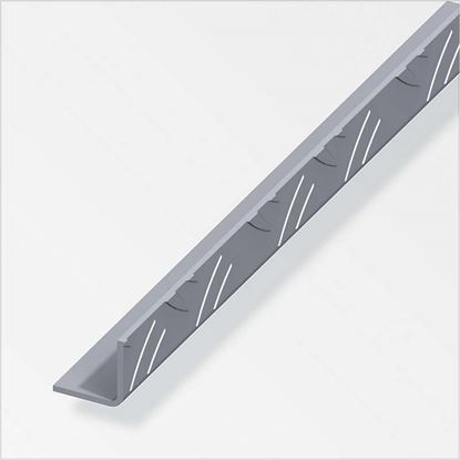 Immagine di ANGOLARE STRIATO, LATI UGUALI ALLUMINIO, 1 MT, 46,9 MM
