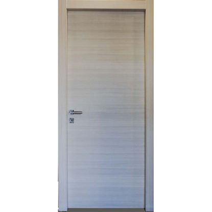 Immagine di PORTA MICHELA PALISSANDRO BIANCO, TELAIO PIATTO, SCORREVOLE,  ACCESSORI CROMO SATINATO, 70X210 CM