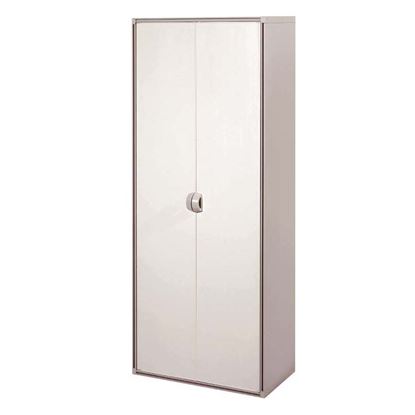 Immagine di ARMADIO TUTTO PIANI, IN RESINA, 2 ANTE, 3 RIPIANI, 68X39XH166 CM, COLORE PANNA