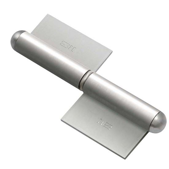 Immagine di CERNIERA A SALDARE 2 ALI LUNGHE, PERNO FISSO, LUNGHEZZA 132 MM, DX, PORTATA 250 KG