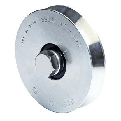 Immagine di RUOTA GOLA A V,  UN CUSCINETTO, Ø 60 MM, PORTATA 100 KG