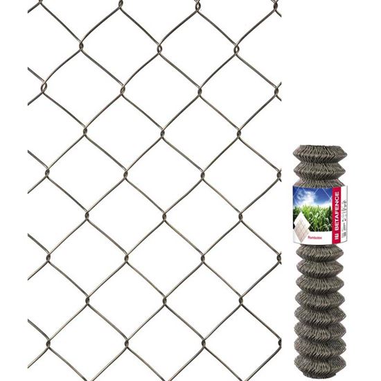 Immagine di RETE ZINCATA ROMBOIDALE, PER RECINZIONI DI TERRENI, MAGLIA 50X50 MM, ROTOLO 25 MT, H 100 CM