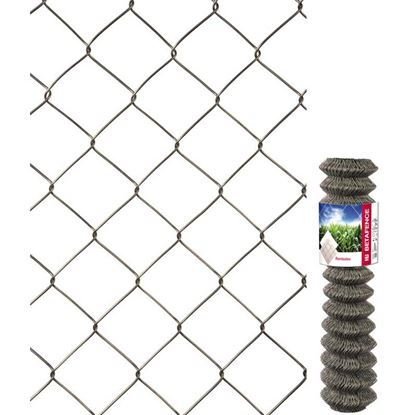 Immagine di RETE ZINCATA ROMBOIDALE, PER RECINZIONI DI TERRENI, MAGLIA 50X50 MM, ROTOLO 25 MT, H 125 CM