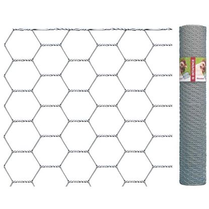 Immagine di RETE ZINCATA CON FILO CLASSE A, MAGLIE ESAGONALI, FILO 1,2 MM, ROLO 50 MT, H 100 CM
