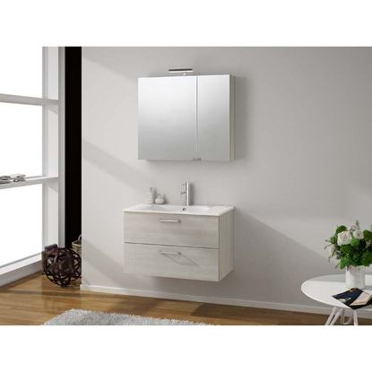 Immagine di SPECCHIO CONTENITORE, 2 ANTE, ILLUMINAZIONE A LED, 81X15XH70 CM