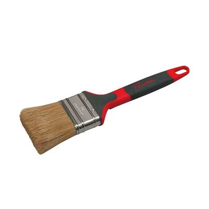 Immagine di PENNELLO PROFESSIONALE PIATTO MANICO SOFT TOUCH A SOLVENTE, GHIERA INOX, FIBRA FILLPRO, 50 MM