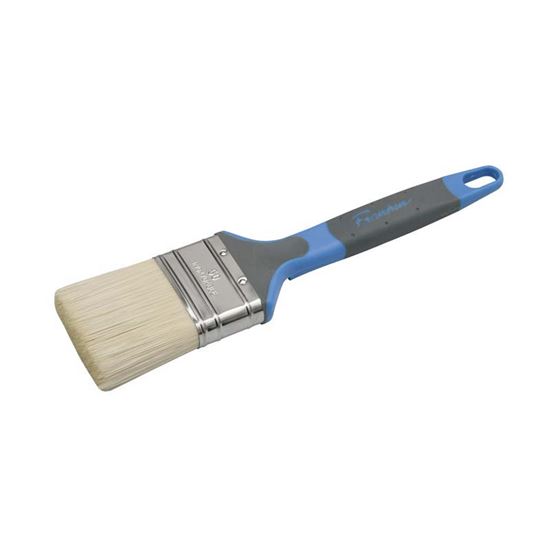 Immagine di PENNELLO PROFESSIONALE PIATTO MANICO SOFT TOUCH AD ACQUA, GHIERA INOX, FIBRA FILLPRO, 25 MM
