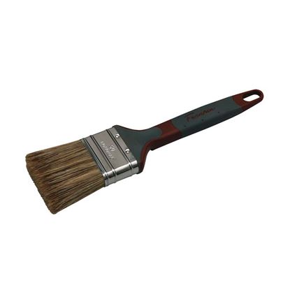Immagine di PENNELLO PROFESSIONALE PIATTO MANICO SOFT TOUCH PER LEGNO, GHIERA INOX, FIBRA FILLPRO, 25 MM