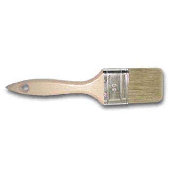 Immagine di PENNELLO PIATTO MANICO LEGNO, SETOLA BIONDA MISTA, 40 MM