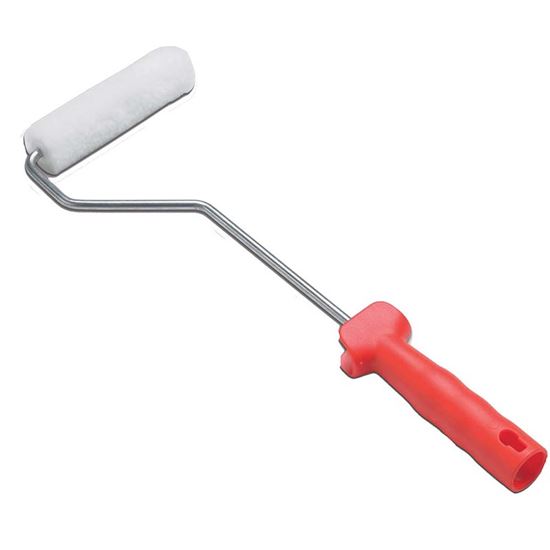 Immagine di MINIRULLO POLIESTERE BIANCO, MANICO POLIPRO CORTO, 6 CM