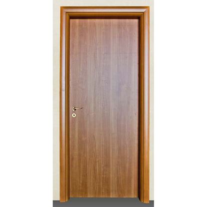 Immagine di PORTA MARA NOCE CHIARO BATTENTE, REVERSIBILE, TELAIO PIATTO, ACCESSORI OLV, 78X214 CM