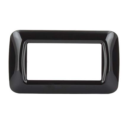 Immagine di PLACCA 4 MODULI SYSTEM TOP NERA